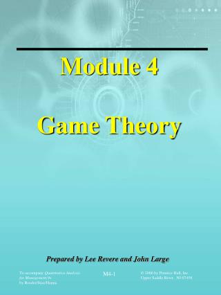Module 4 Game Theory