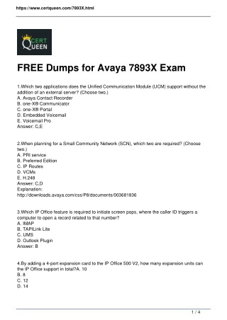 2018 CertQueen 7893X Exam Dumps