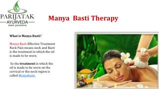 Manya Basti therapy treatment in India