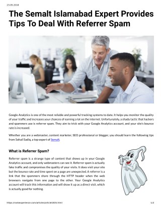 The Semalt Islamabad Expert Provides Tips To Deal With Referrer Spam