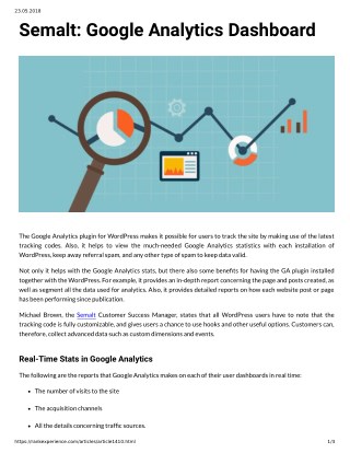 Semalt: Google Analytics Dashboard