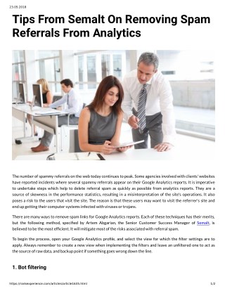 Tips From Semalt On Removing Spam Referrals From Analytics