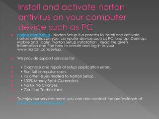 norton.com/setup - install norton setup with norton product key