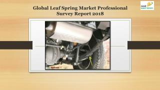 Global Leaf Spring Market Professional Survey Report 2018