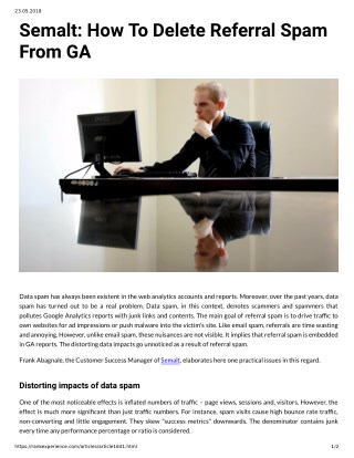 Semalt: How To Delete Referral Spam From GA