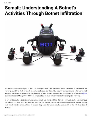 Semalt: Understanding A Botnet's Activities Through Botnet Infiltration