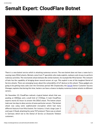 Semalt Expert: CloudFlare Botnet