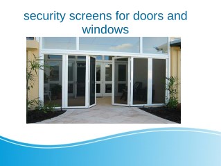 Security Screens For Doors And Windows