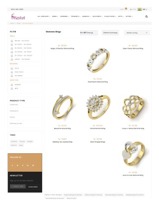 Womens Rings Online India - Buy Online Shopping Of Women's Rings