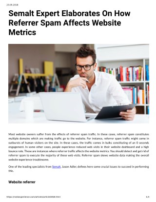 Semalt Expert Elaborates On How Referrer Spam Affects Website Metrics