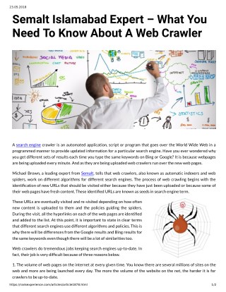 Semalt Islamabad Expert â€“ What You Need To Know About A Web Crawler