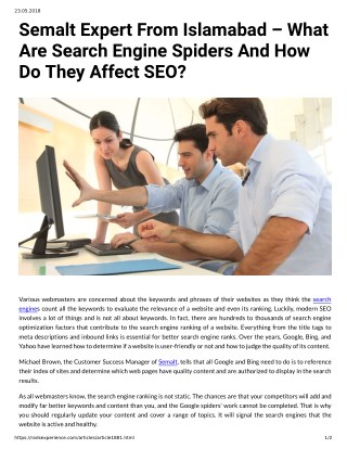 Semalt Expert From Islamabad â€“ What Are Search Engine Spiders And How Do They Affect SEO?