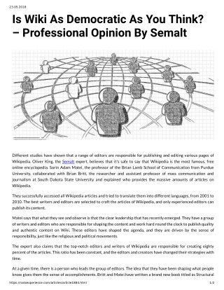 Is Wiki As Democratic As You Think? â€“ Professional Opinion By Semalt