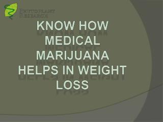 Know How Medical Marijuana Helps In Weight Loss