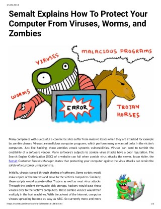 Semalt Explains How To Protect Your Computer From Viruses, Worms, and Zombies