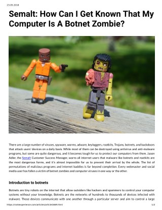 Semalt: How Can I Get Known That My Computer Is A Botnet Zombie?