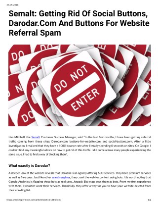 Semalt: Getting Rid Of Social Buttons, Darodar.Com And Buttons For Website Referral Spam