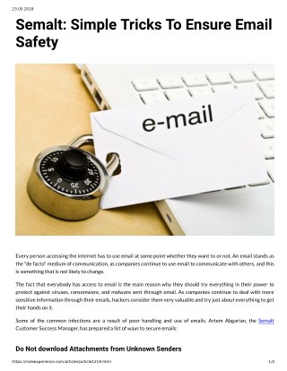 Semalt: Simple Tricks To Ensure Email Safety