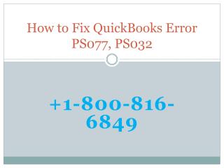 How To Fix Ps033 Error Quickbooks Errors in Windows