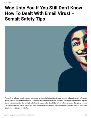 Woe Unto You If You Still Don't Know How To Dealt With Email Virus! â€“ Semalt Safety Tips