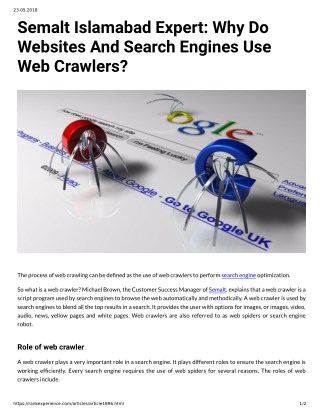 Semalt Islamabad Expert Why Do Websites And Search Engines Use Web Crawlers