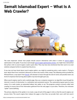 Semalt Islamabad Expert What Is A Web Crawler