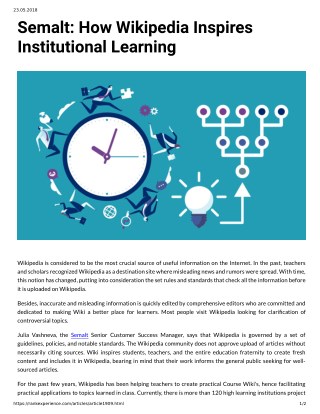 Semalt How Wikipedia Inspires Institutional Learning