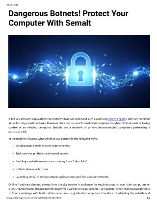 Dangerous Botnets Protect Your Computer With Semalt