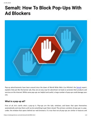 Semalt: How To Block Pop-Ups With Ad Blockers