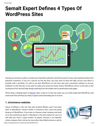 Semalt Expert Defines 4 Types of WordPress Sites