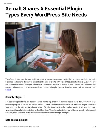 Semalt Shares 5 Essential Plugin Types Every WordPress Site Needs