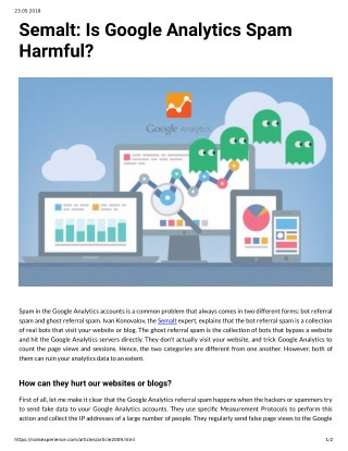 Semalt: Is Google Analytics Spam Harmful