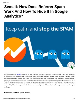 Semalt: How Does Referrer Spam Work And How To Hide It In Google Analytics