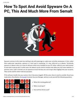 How To Spot And Avoid Spyware On A PC, This And Much More From Semalt