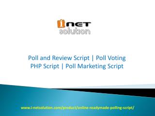 Poll and Review Script | Poll Voting PHP Script | Poll Marketing Script