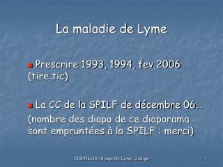 La maladie de Lyme