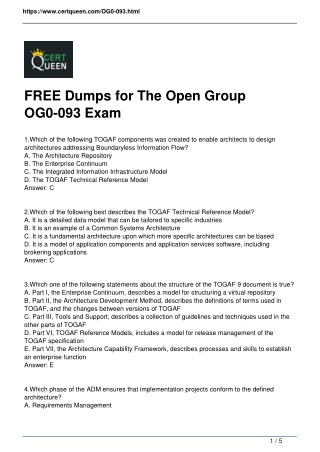 2018 CertQueen OG0-093 Exam Dumps