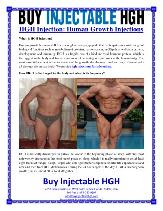 HGH Injection: Human Growth Injections