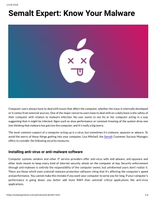 Semalt Expert: Know Your Malware