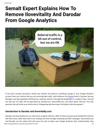 Semalt Expert Explains How To Remove Ilovevitality And Darodar From Google Analytics