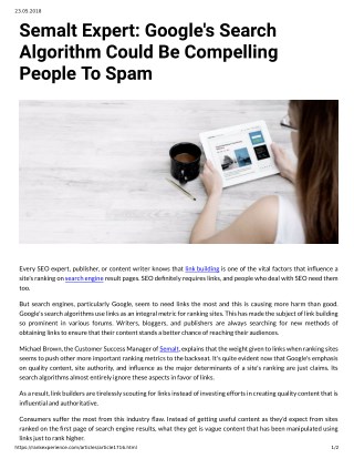 Semalt Expert: Google's Search Algorithm Could Be Compelling People To Spam