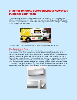 3 Things to Know Before Buying a New Heat Pump for Your Home