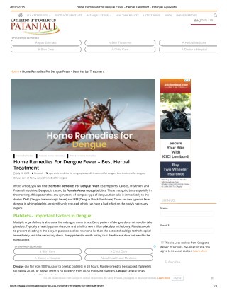 Home Remedies For Dengue Fever â€“ Best Herbal Treatment
