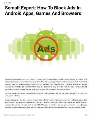 Semalt Expert: How To Block Ads In Android Apps, Games And Browsers