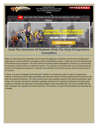If you are searching for a Bullying Assembly School