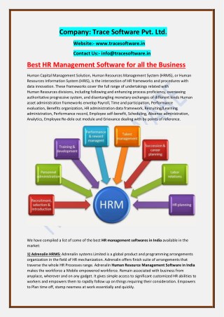 Best HR Management Software in india for all the Business