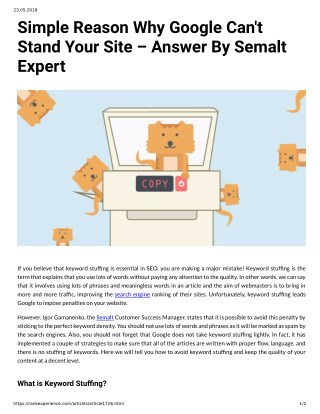 Simple Reason Why Google Can't Stand Your Site - Answer By Semalt Expert