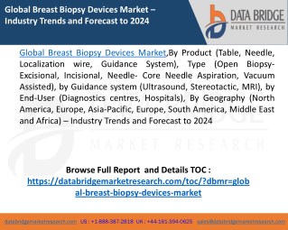 Global Breast Biopsy Devices Market â€“ Industry Trends and Forecast to 2024