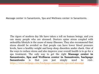 Massage center in san antonio | Spa and wellness center in san antonio
