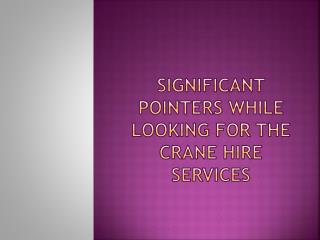 Crane Rental services in chennai
